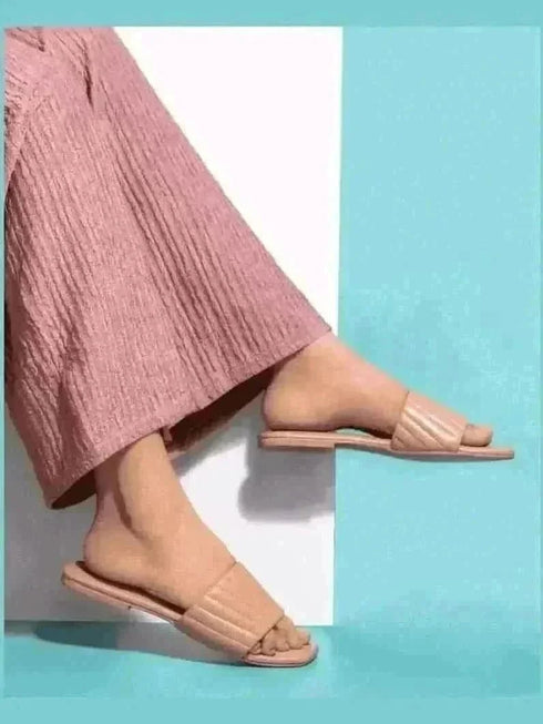 Peachy Furrowed Flats - cunei